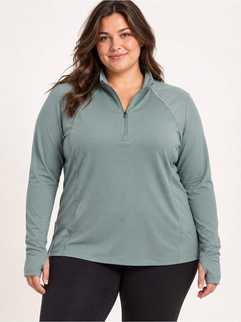 Athleta Whistler Half Zip Sage Green Pullover Women’s 2X NWT